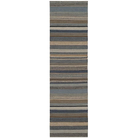 Safavieh Kilim Runner Hand Woven Rug, Blue - 2 ft.-3 in. x 8 ft. KLM951A-28